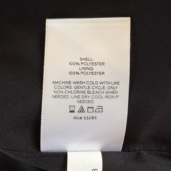 NWT Express Black Satin Tie Front Blazer Size Medium Holiday Dressy Classy - Picture 11 of 11